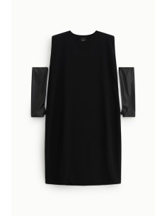 Vestido midi sem mangas com luvas removíveis Dixie 2