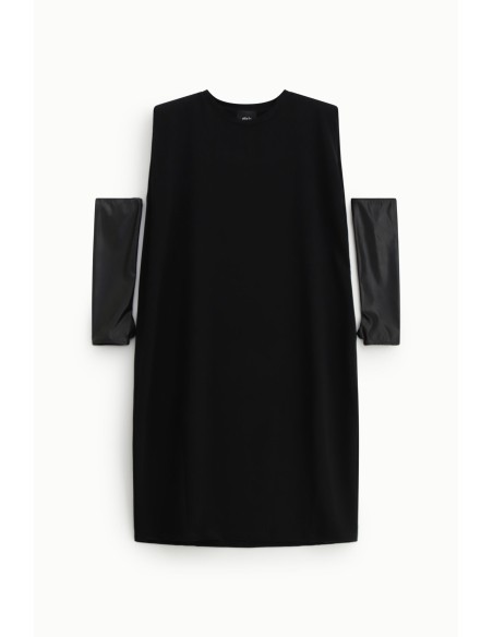 Vestido Midi Sem Mangas Com Luvas Removíveis Dixie