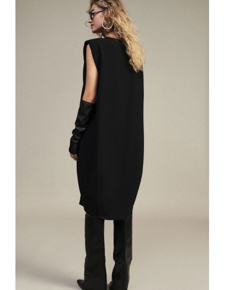 Vestido midi sem mangas com luvas removíveis Dixie