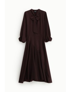 Vestido Midi Com Mangas Compridas E Laço Dixie 2