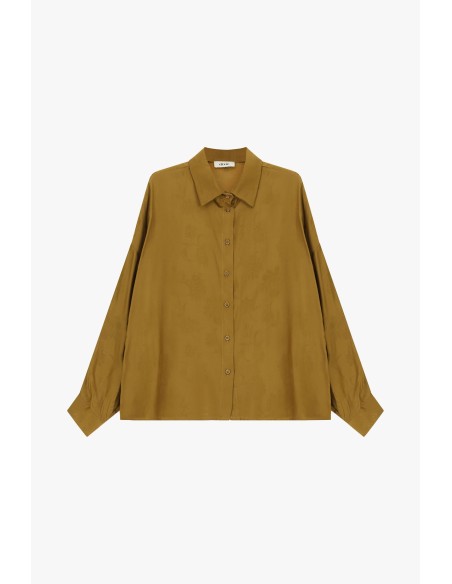 Camisa ampla com mangas compridas e botões Dixie