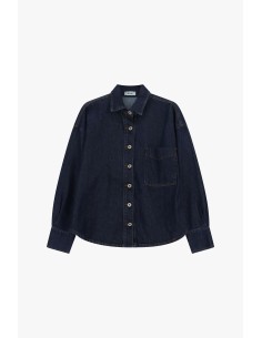 Camisa Oversize com Bolso e Botões Frontais Dixie