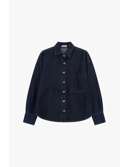 Camisa Oversize com Bolso e Botões Frontais Dixie