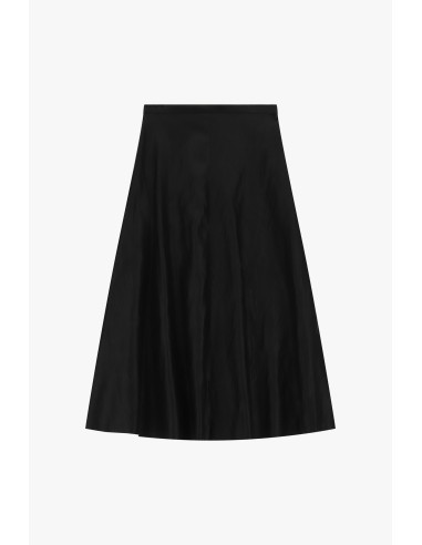 Saia midi evasé com cintura lisa Dixie