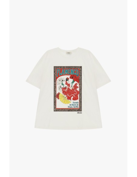 T-shirt Manga Curta Estampa Flamenco Dixie