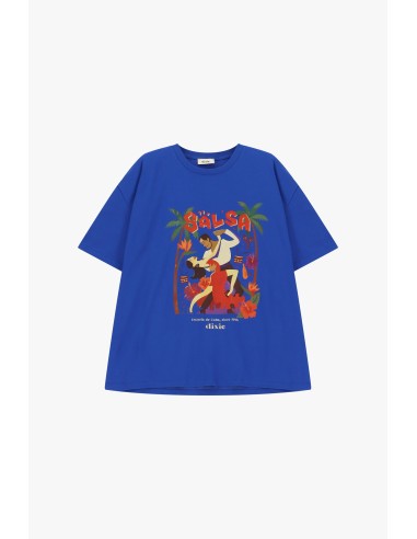 T-shirt de manga curta com estampado Salsa e corte amplo Dixie