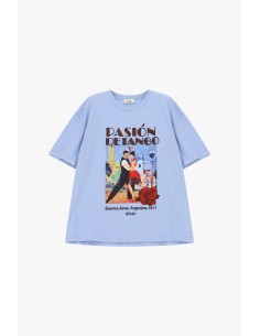 T-shirt mangas curtas com estampa gráfica Tango Dixie