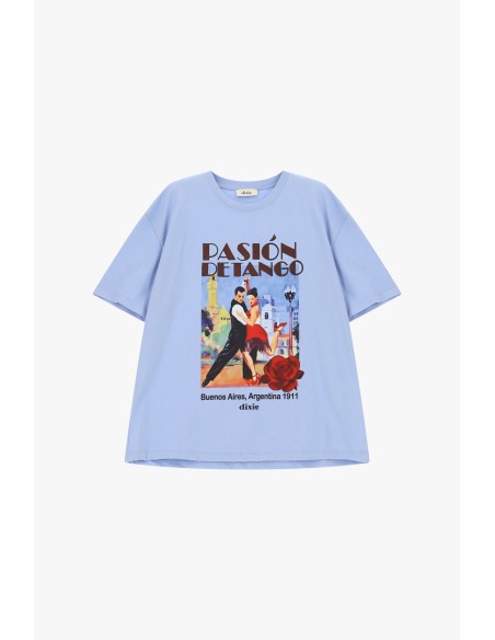 T-shirt mangas curtas com estampa gráfica Tango Dixie