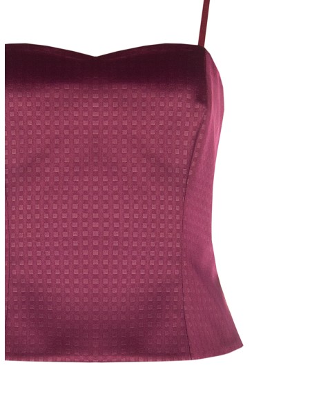 Top bustier em cetim jacquard Rinascimento