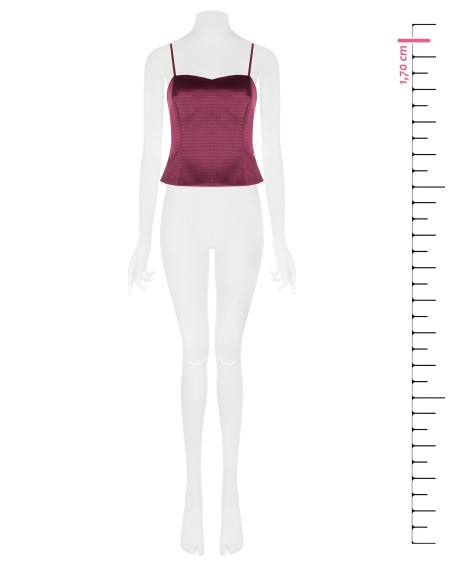 Top bustier cropped em raso jacquard Rinascimento