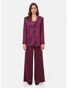 Blazer acinturado em raso jacquard Rinascimento 2