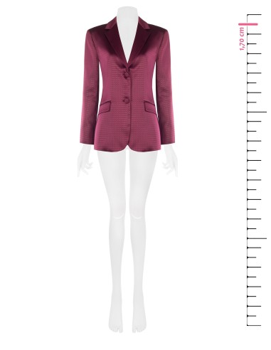 Blazer cintado em cetim jacquard Rinascimento