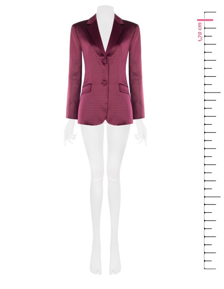Blazer cintado em cetim jacquard Rinascimento