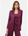 Blazer acinturado em raso jacquard Rinascimento