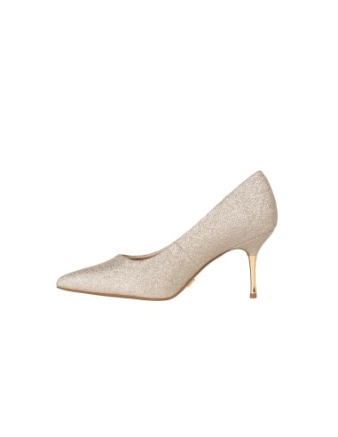 Décolleté stiletto com glitter e salto médio em metal Rinascimento