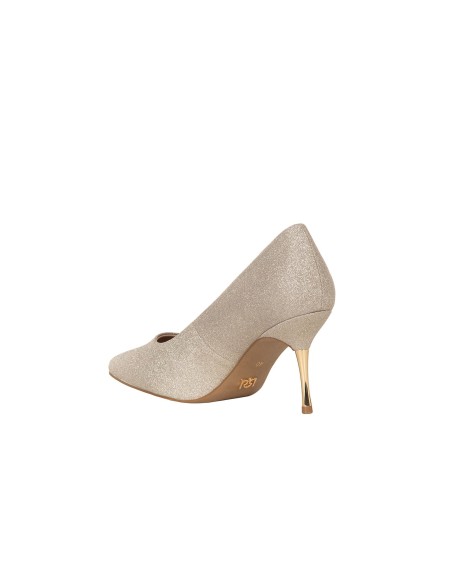 Décolleté Stiletto com Glitter e Salto Médio em Metal Rinascimento