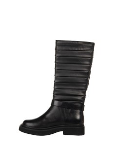 Botas biker em pele sintética com pregas e tira Rinascimento 2