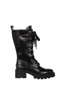 Botas Chunky em Pele Sintética com Atacadores à Frente Rinascimento