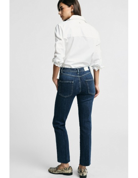Jeans de Perna Reta com Cinco Bolsos Please