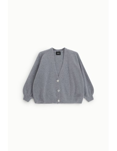 Cardigan com botões joia e mangas amplas Dixie