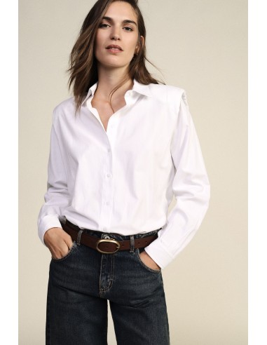 Camisa Clássica Com Ombros Estruturados E Punhos Dixie