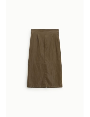 Saia lápis midi com costuras visíveis Dixie