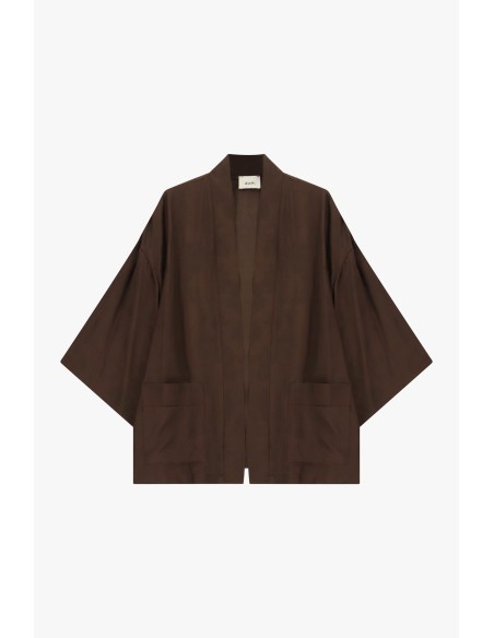 Blazer Kimono Fit Amplo com Bolsos Frontais Dixie