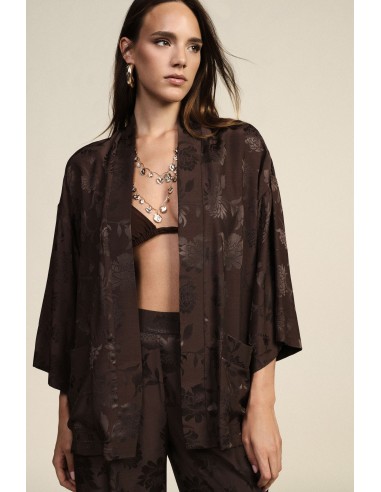 Blazer Kimono de Corte Amplo com Bolsos Frontais Dixie