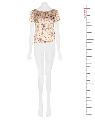 Blusa Ampla e Fluida em Cetim Floral Rinascimento