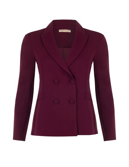 Blazer Curvy Ajustado em Scuba Crepe com Botões Coordenados Rinascimento Curvy