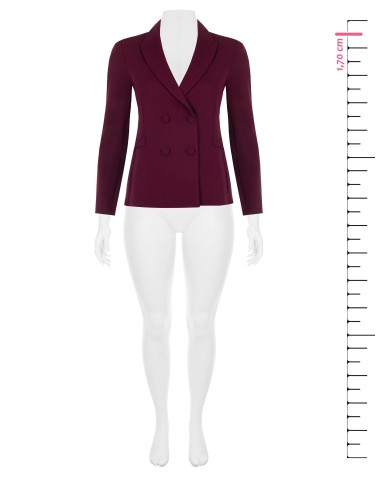 Blazer Curvy Cinturado em Scuba Crepe com Botões Coordenados Rinascimento Curvy