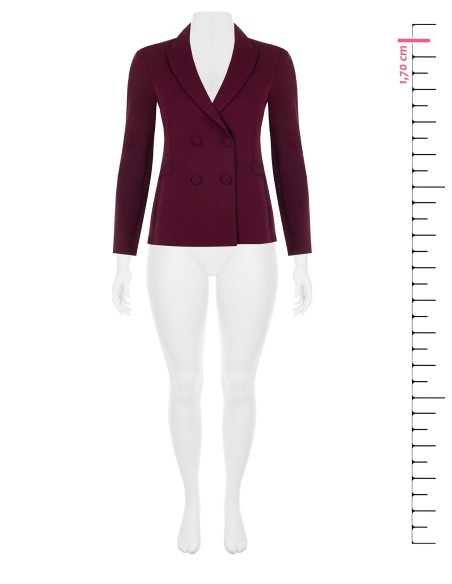 Blazer Curvy Cinturado em Scuba Crepe com Botões Coordenados Rinascimento Curvy
