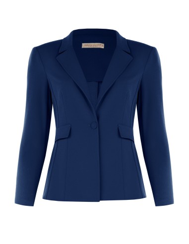 Blazer Curvy acinturado em scuba crepe com botão combinado Rinascimento Curvy
