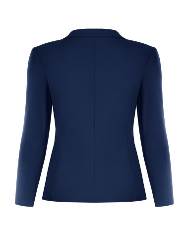 Blazer Curvy Acinturado em Scuba Crepe com Botão a Condizer Rinascimento Curvy