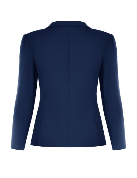 Blazer Curvy Acinturado em Scuba Crepe com Botão a Condizer Rinascimento Curvy