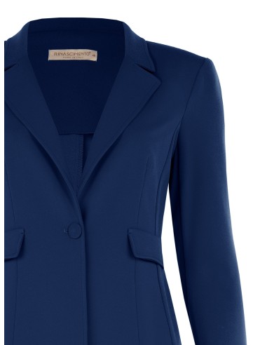 Blazer Curvy cinturado em scuba crepe com botão a condizer Rinascimento Curvy