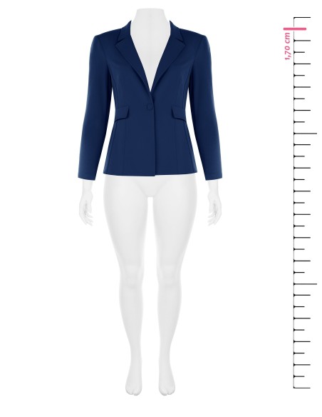 Blazer Curvy Cintado em Scuba Crepe com Botão a Condizer Rinascimento Curvy