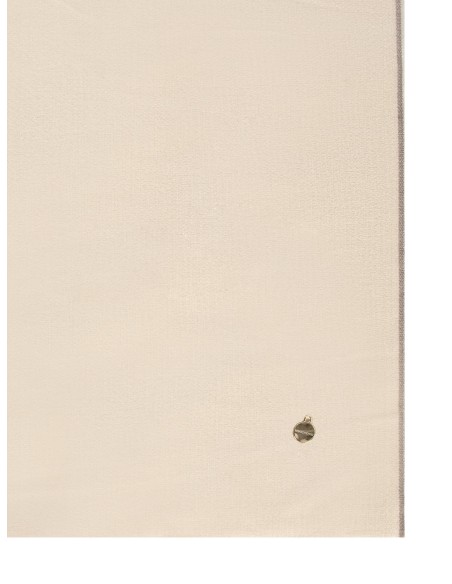Lenço Em Mistura De Viscose Com Bainha Desfiada E Borda Em Contraste Rinascimento