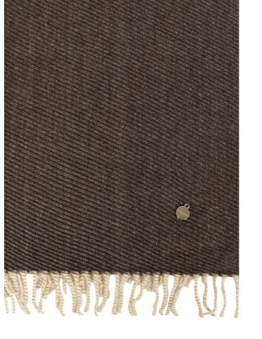 Cachecol Efeito Wool-Touch com Riscas Transversais e Franjas Rinascimento
