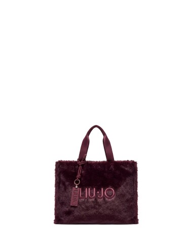 Saco tote grande em tecido teddy Liu Jo