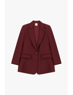 Blazer de Dois Botões com Bolsos de Aba Dixie