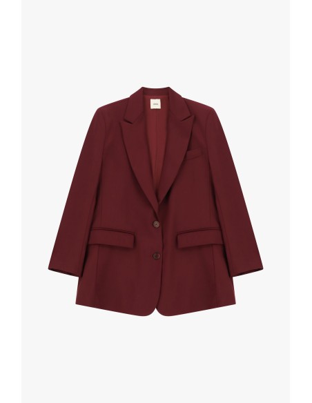 Blazer de Dois Botões com Bolsos de Aba Dixie
