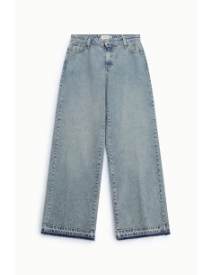 Jeans de cintura subida e perna larga Please 2