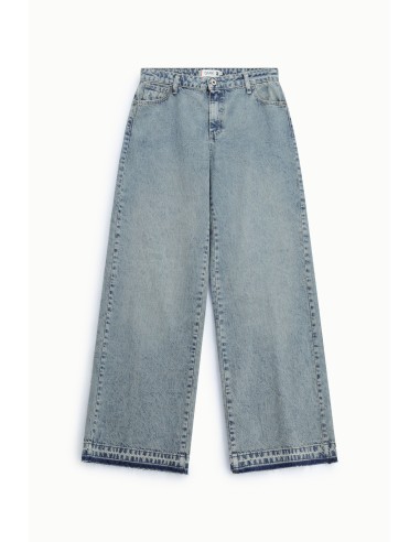Jeans Ampi de Cintura Alta com Bainha Larga Please