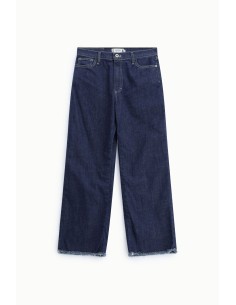 Jeans de cinco bolsos com bainha desfiada, corte direito Please 2