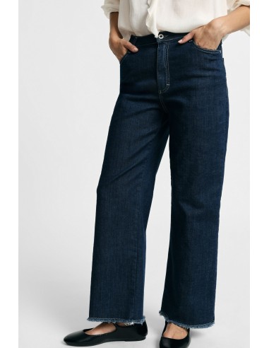 Jeans de cinco bolsos, de corte direito, com bainha desfiada Please
