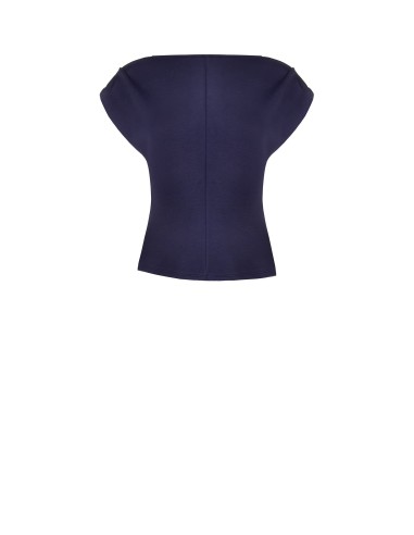 Top cintado em neoprene franzido nos lados Rinascimento