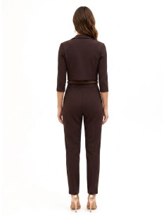 Blazer curto aberto em crepe scuba Rinascimento 2