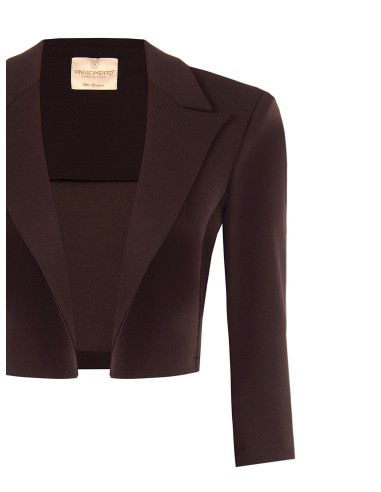 Blazer curto aberto em crepe scuba Rinascimento