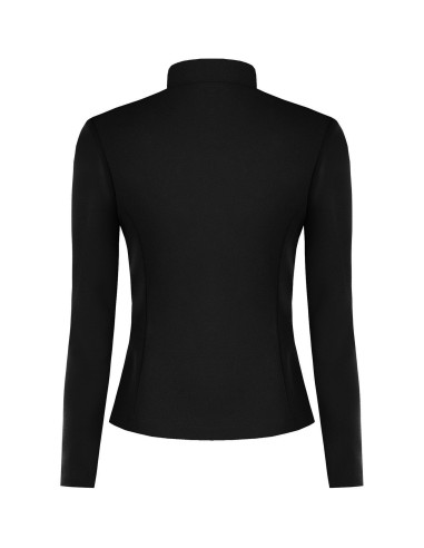 Casaco blazer cintado em crepe scuba com fecho de correr assimétrico Rinascimento